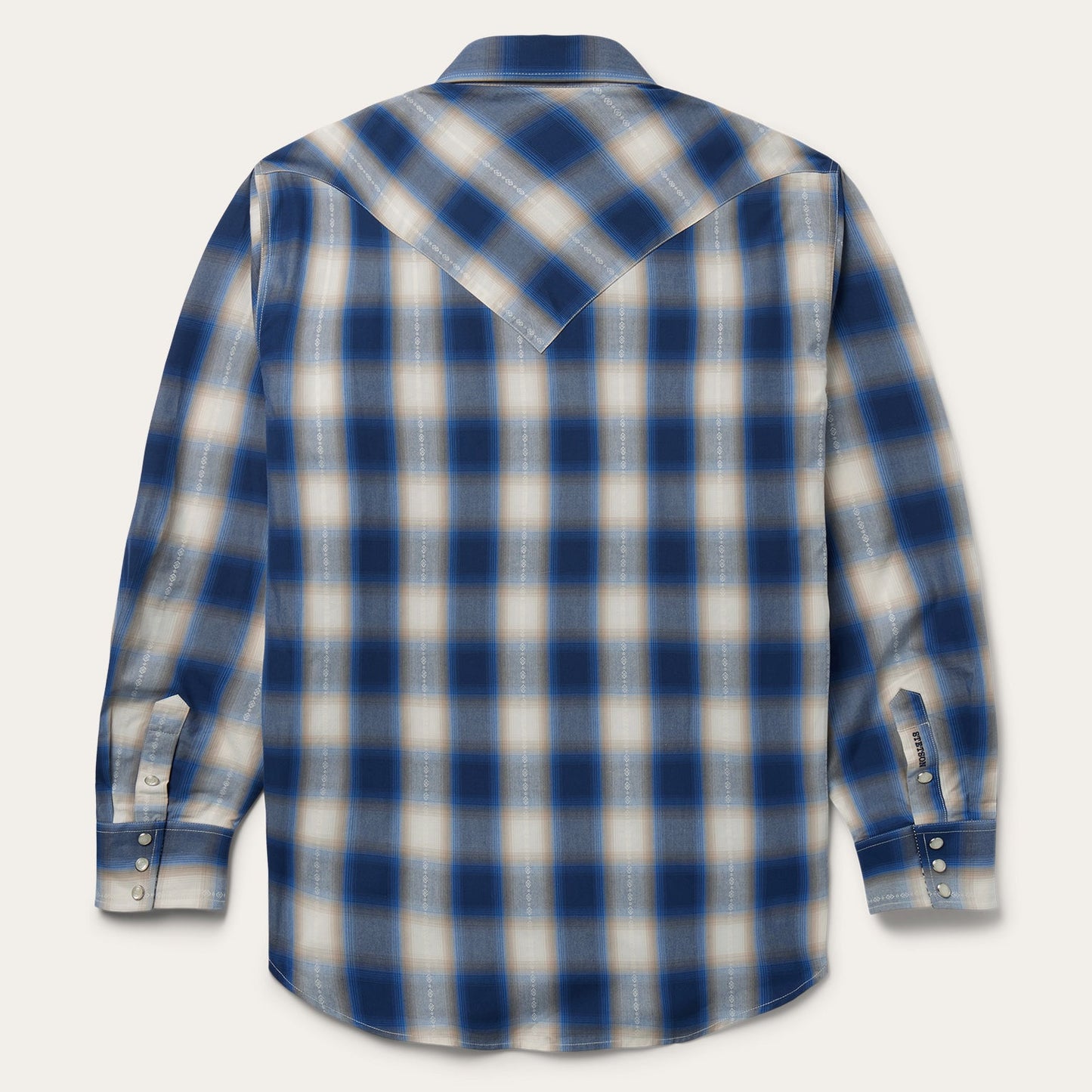 Blue Ombre Plaid Western Shirt | Stetson Blue