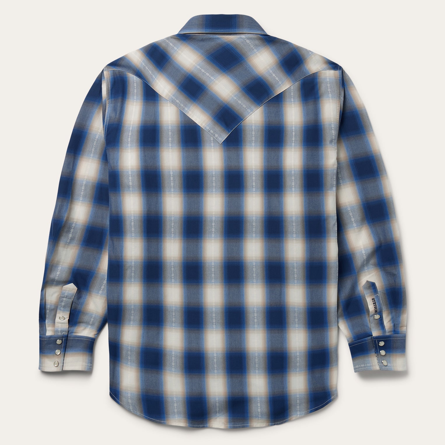 Blue Ombre Plaid Western Shirt | Stetson Blue