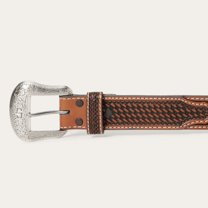 Western Icons Tooled Belt | Stetson Cognac