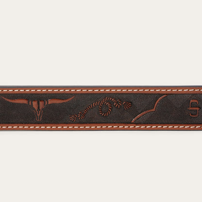 Western Icons Tooled Belt | Stetson Cognac