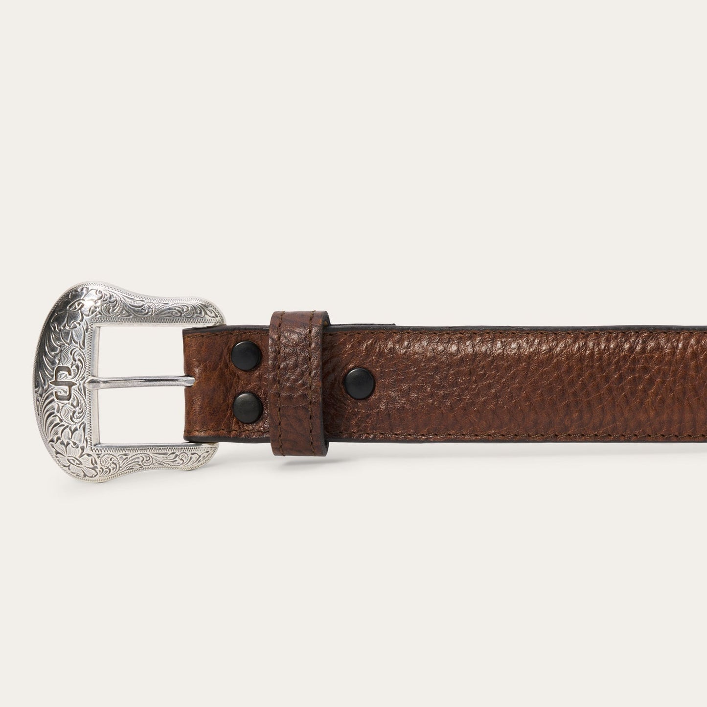 Bison Leather Concho Belt | Stetson Hazelnut Bison