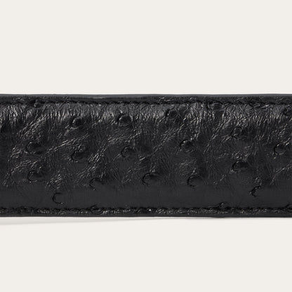 Ostrich Western Tab Belt | Stetson Black