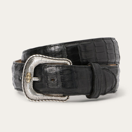 Caiman Western Tab Belt | Stetson Black Classic