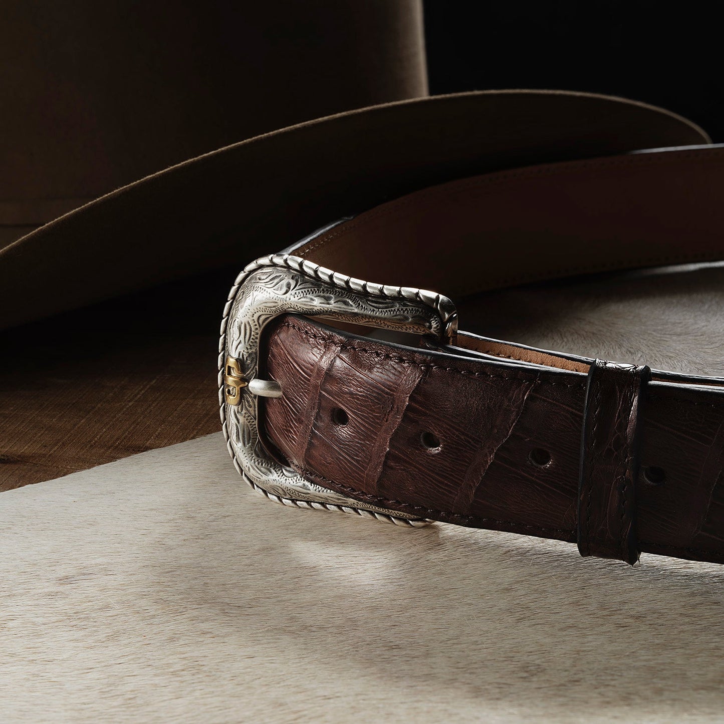 Caiman Western Tab Belt | Stetson Cigar Classic
