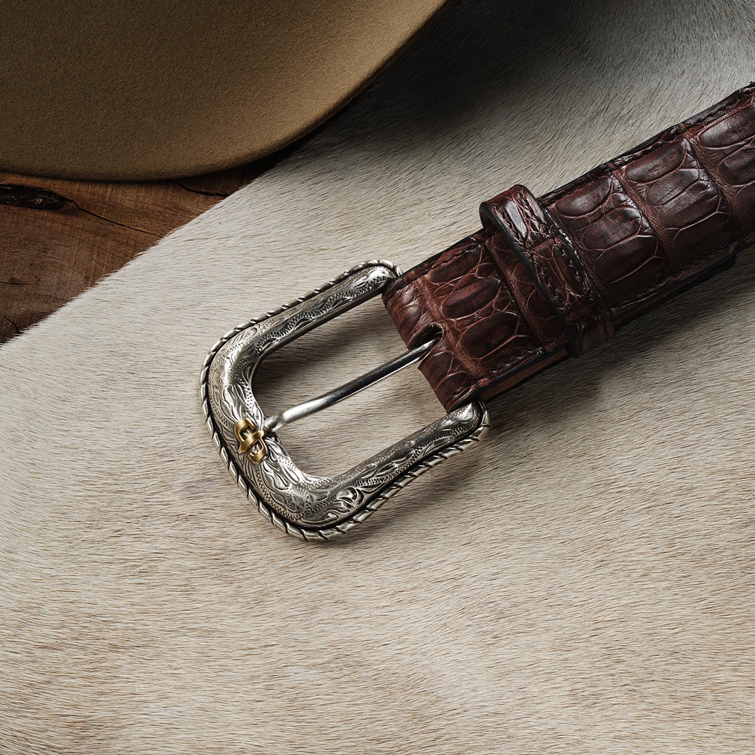 Caiman Western Tab Belt | Stetson Cigar Classic