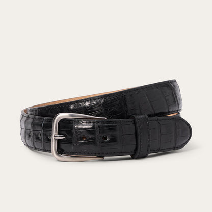 Caiman Western Tab Belt - 1 1/4" Width | Stetson Black Classic