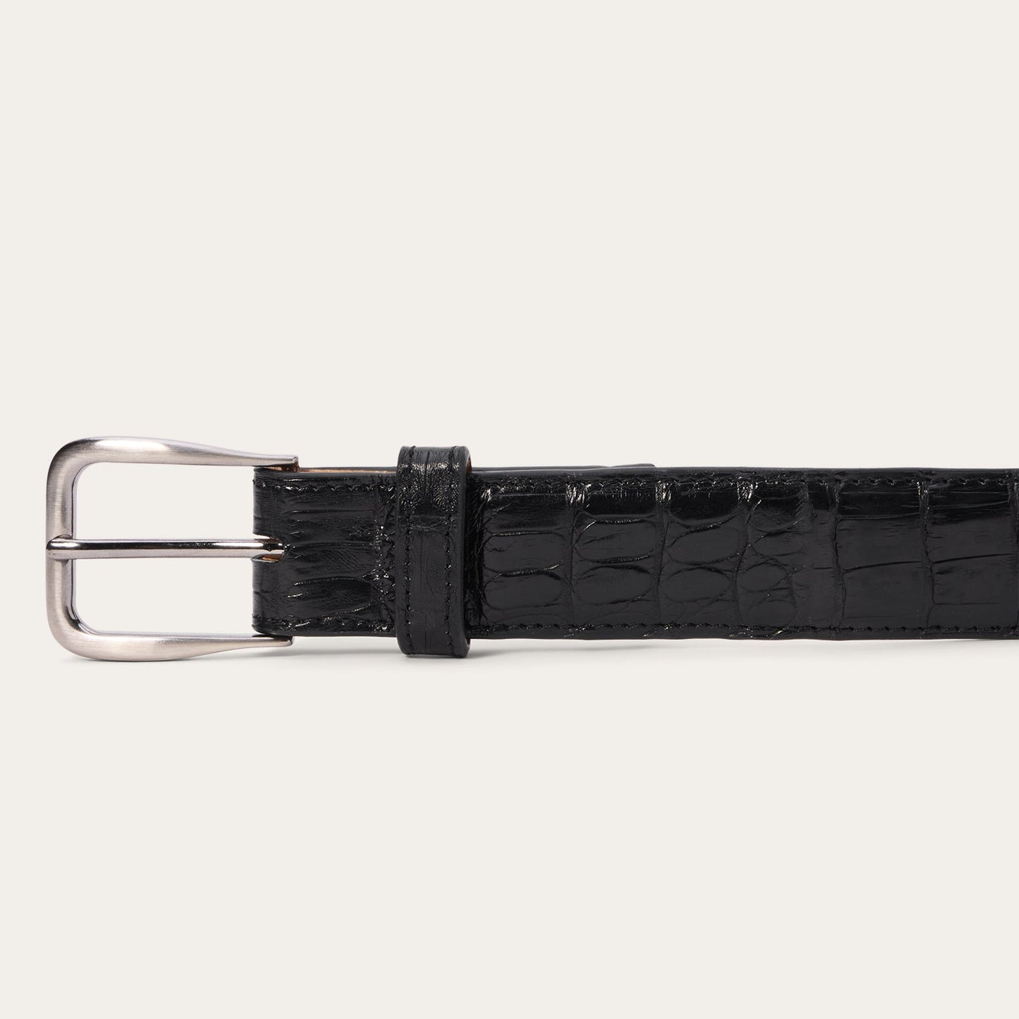 Caiman Western Tab Belt - 1 1/4" Width | Stetson Black Classic