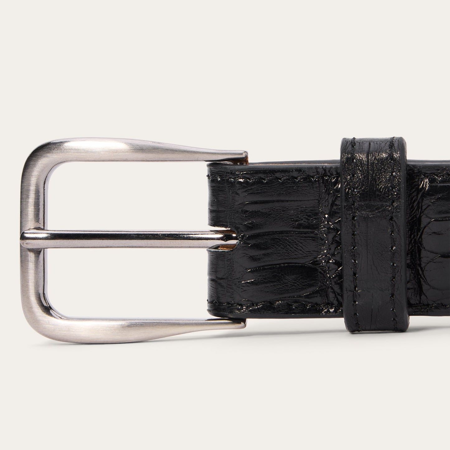 Caiman Western Tab Belt - 1 1/4" Width | Stetson Black Classic
