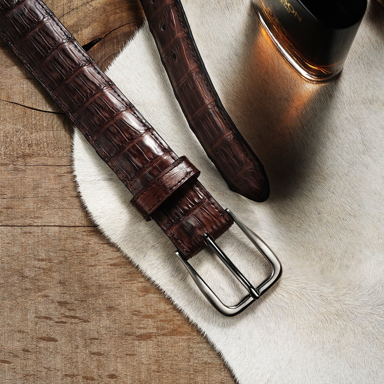 Caiman Western Tab Belt - 1 1/4" Width | Stetson Cigar Classic