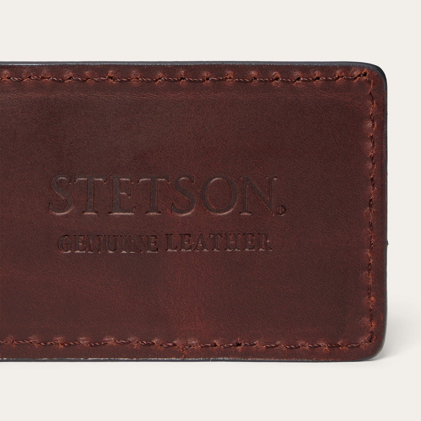 Tooled Embossed Croco Money Clip | Stetson Brown