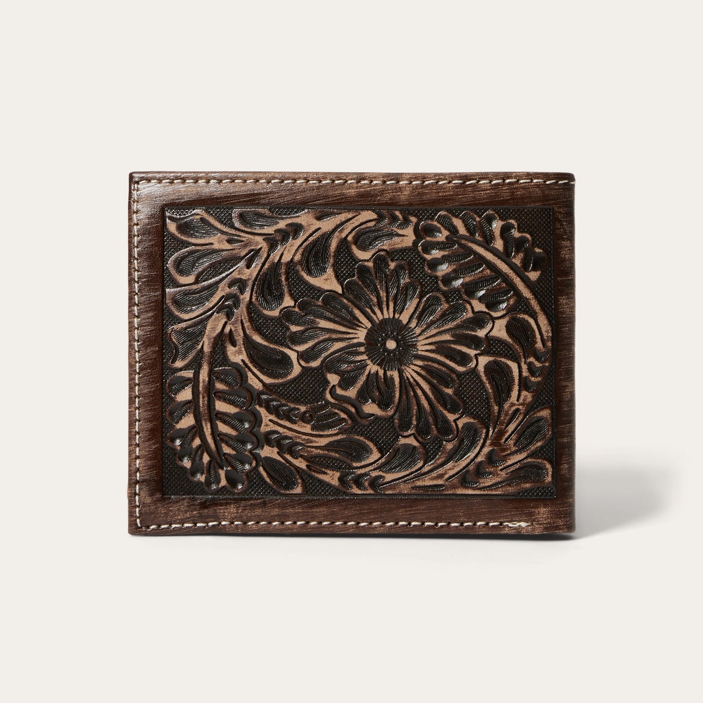 Hair-On-Hide Concho Bi-Fold Wallet | Stetson Vintage Brown