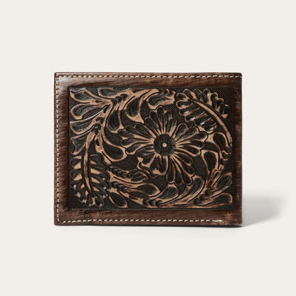 Hair-On-Hide Concho Bi-Fold Wallet | Stetson Vintage Brown