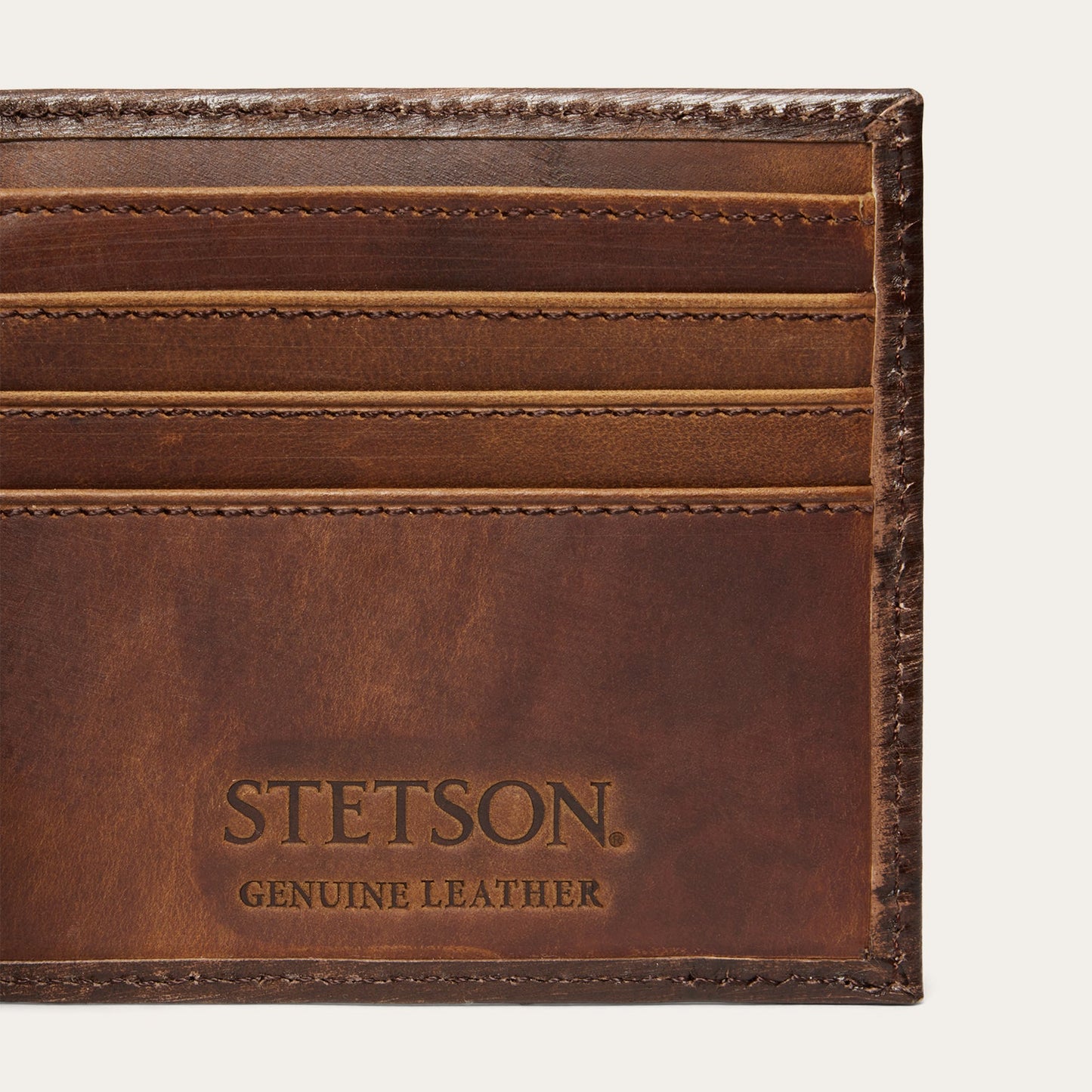 Hair-On-Hide Concho Bi-Fold Wallet | Stetson Vintage Brown