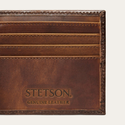 Hair-On-Hide Concho Bi-Fold Wallet | Stetson Vintage Brown
