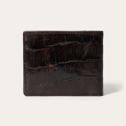 Tooled Embossed Croco Bi-Fold Wallet | Stetson Brown