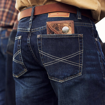 Hair-On-Hide Concho Checkbook | Stetson Vintage Brown