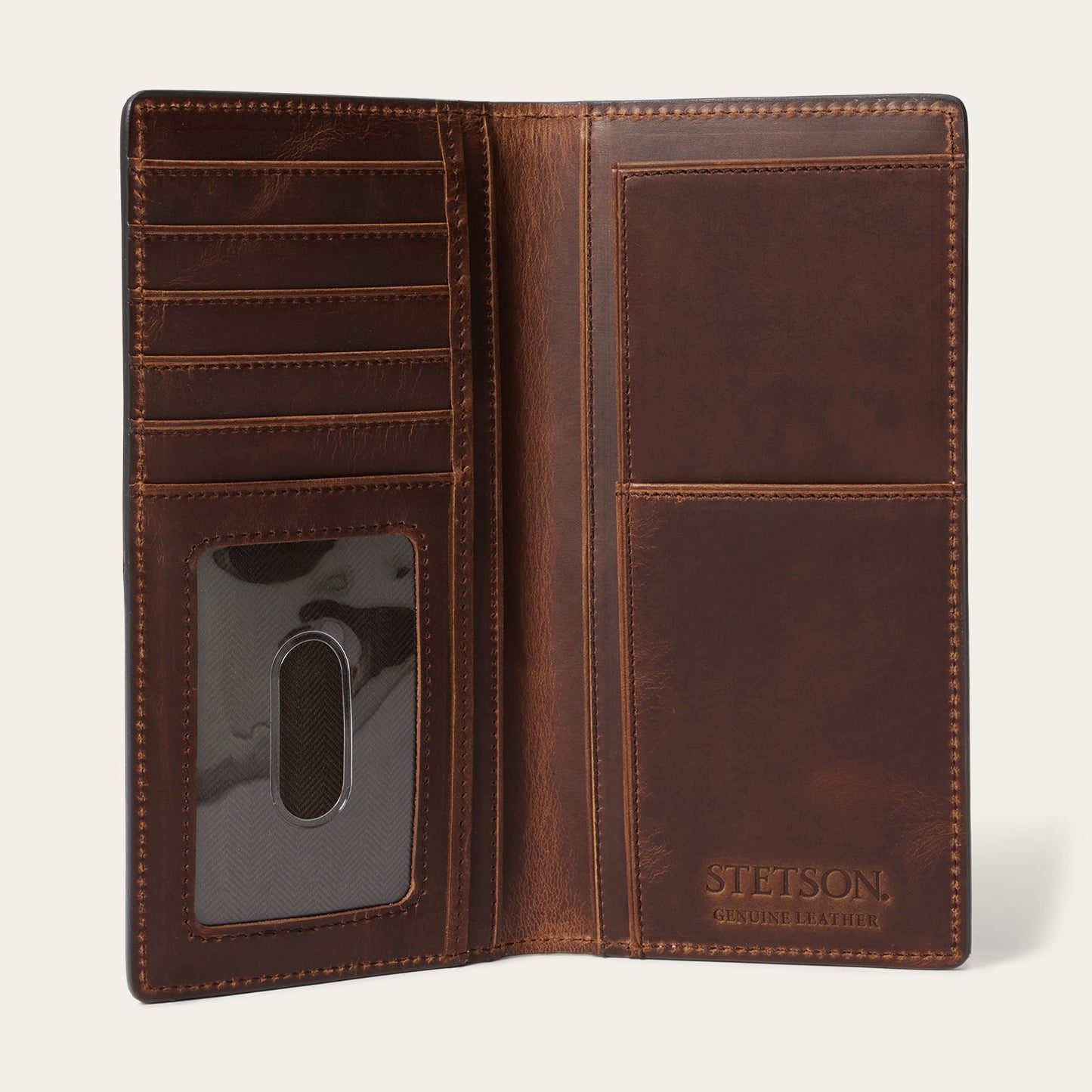 Hair-On-Hide Concho Checkbook | Stetson Vintage Brown