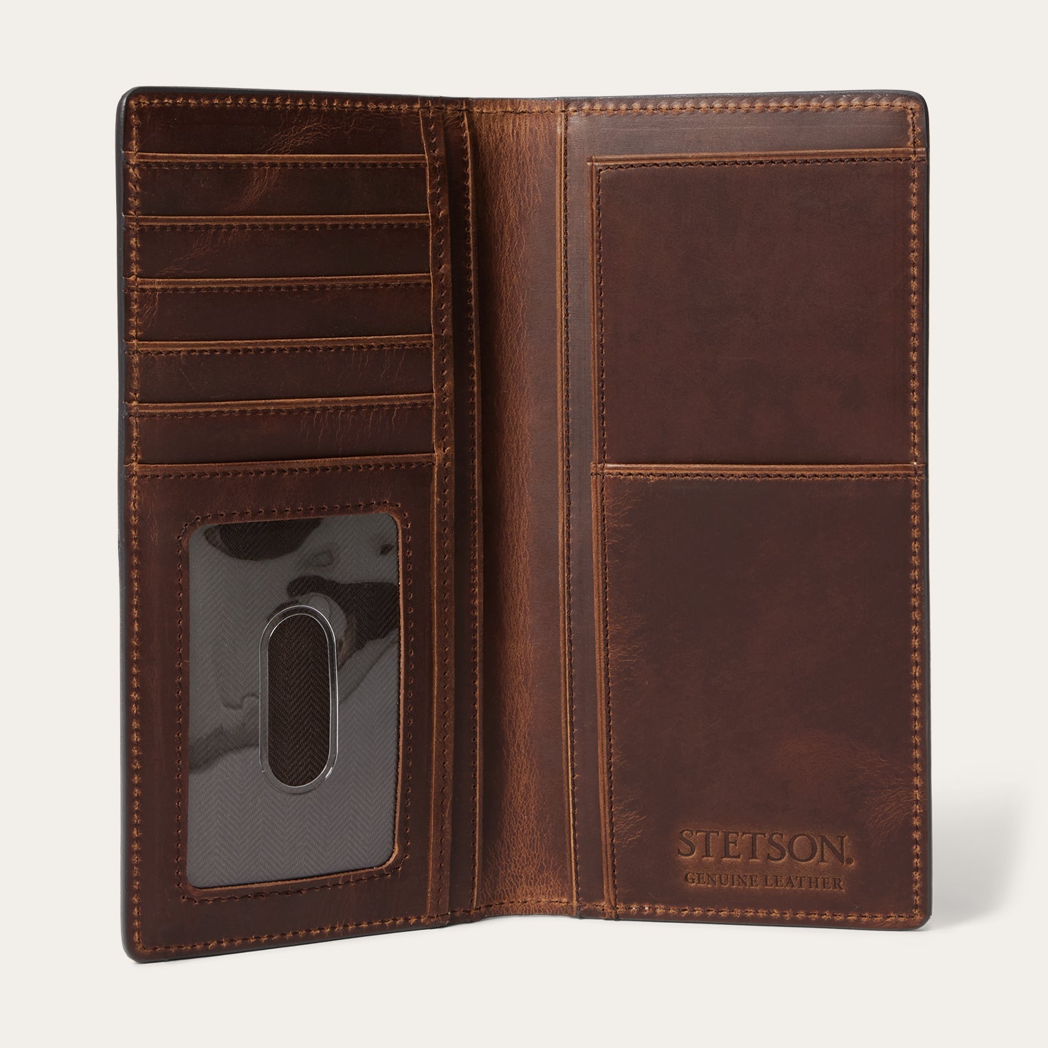 Hair-On-Hide Concho Checkbook | Stetson Vintage Brown
