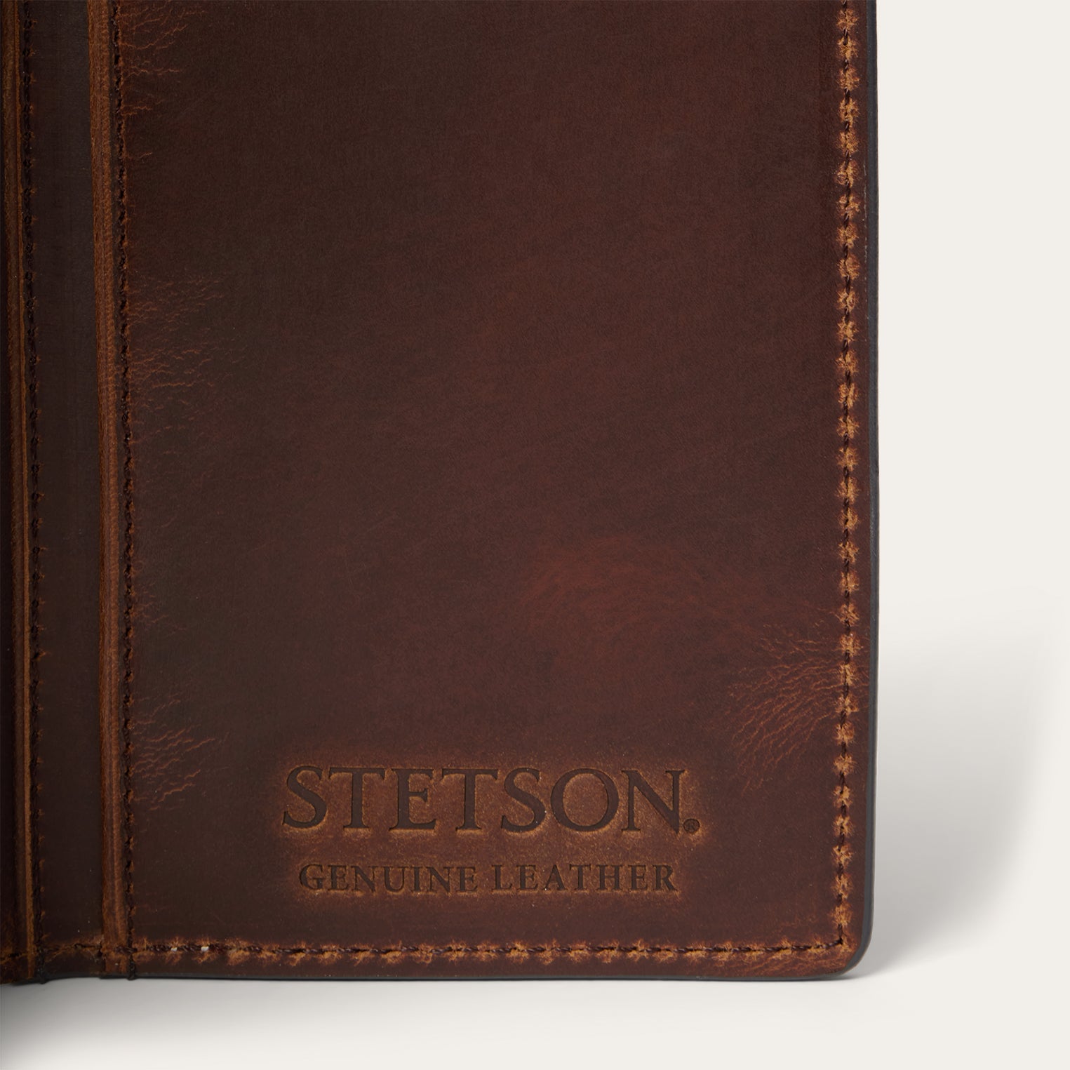 Hair-On-Hide Concho Checkbook | Stetson Vintage Brown
