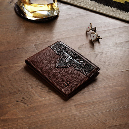 Steer Head Bi-Fold Wallet | Stetson Brown