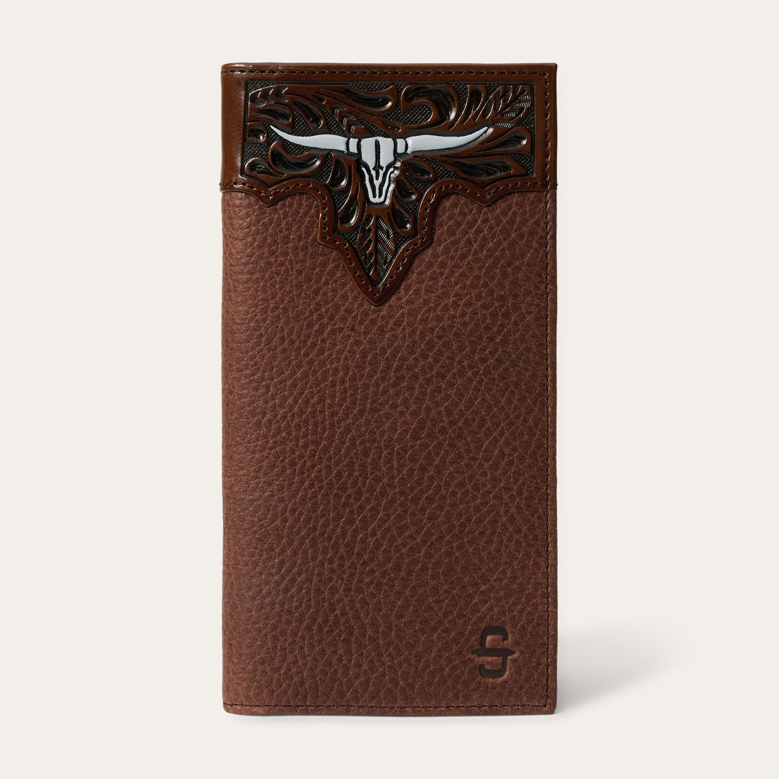 Steer Head Checkbook | Stetson Brown