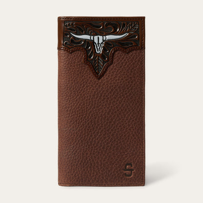 Steer Head Checkbook | Stetson Brown