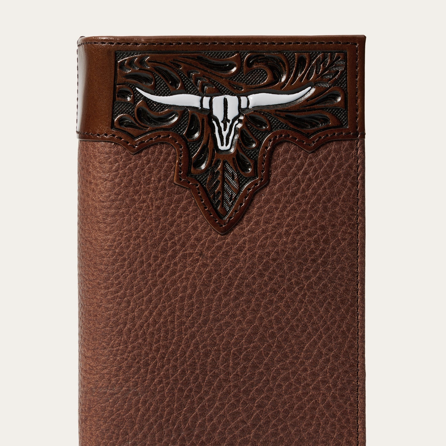 Steer Head Checkbook | Stetson Brown
