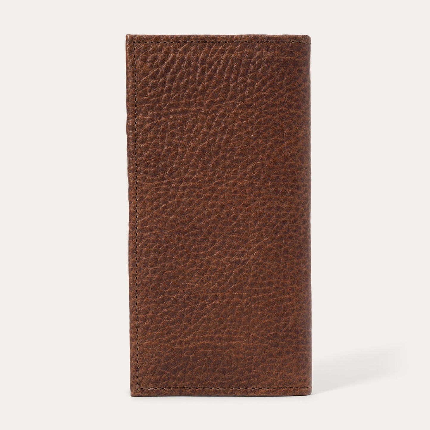 Bison Leather Stetson Rivet Checkbook Wallet | Stetson Hazelnut Bison