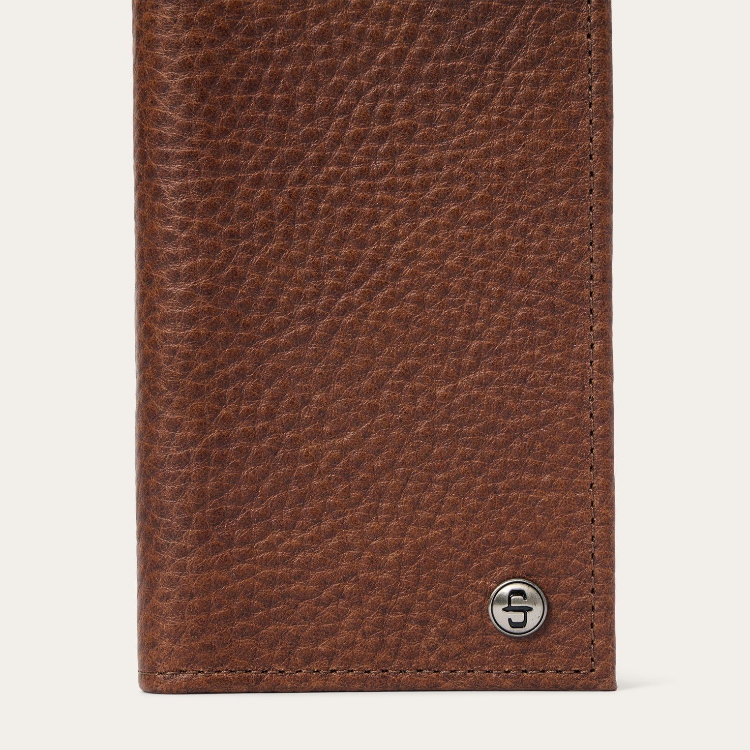 Bison Leather Stetson Rivet Checkbook Wallet | Stetson Hazelnut Bison