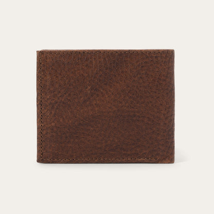 Bison Leather Stetson Rivet Bi-Fold Wallet | Stetson Hazelnut Bison