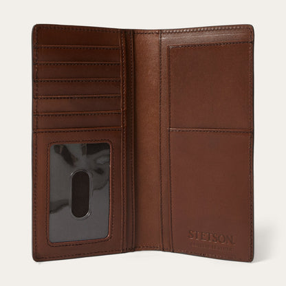Tooled Checkbook | Stetson Brown