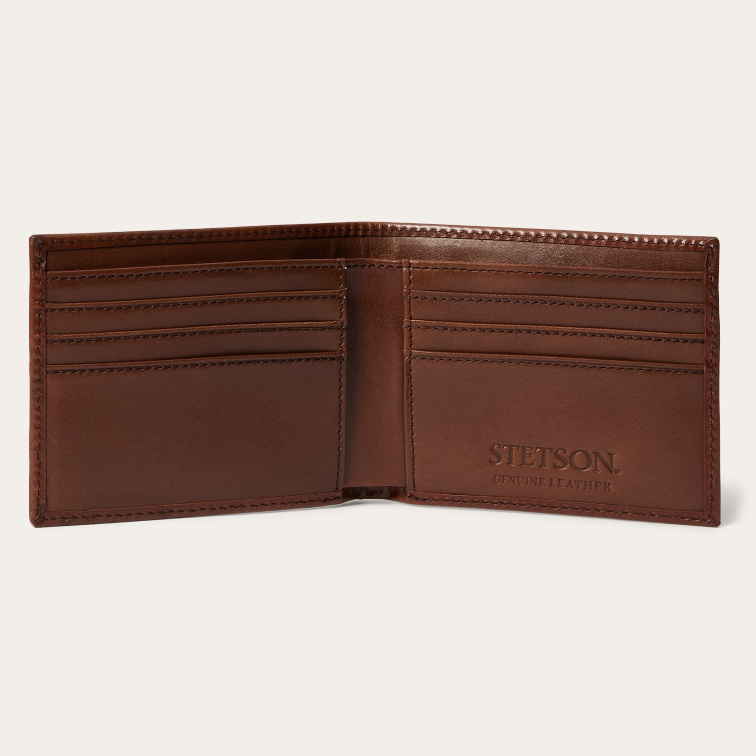 Tooled Bi-Fold Wallet | Stetson Brown