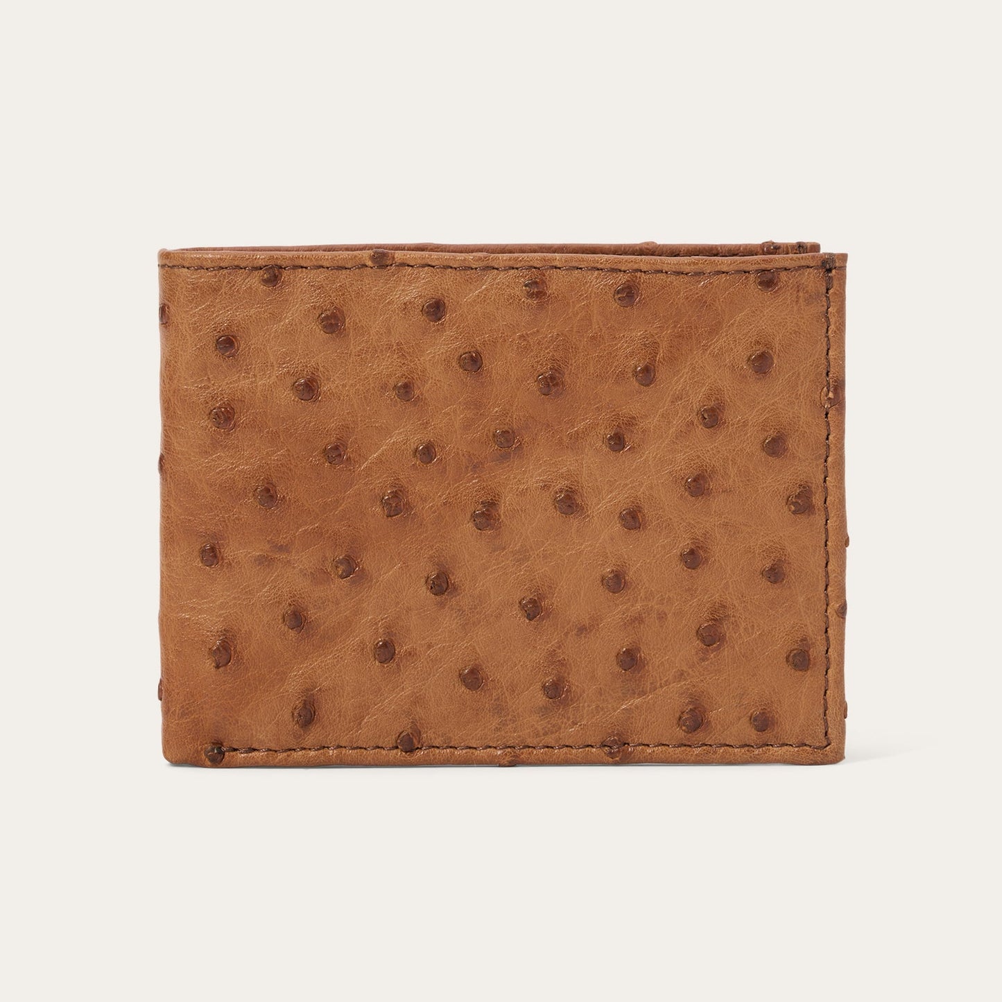 Ostrich Bi-Fold Wallet | Stetson Antique Cognac