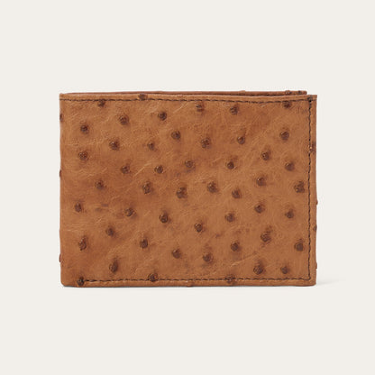 Ostrich Bi-Fold Wallet | Stetson Antique Cognac