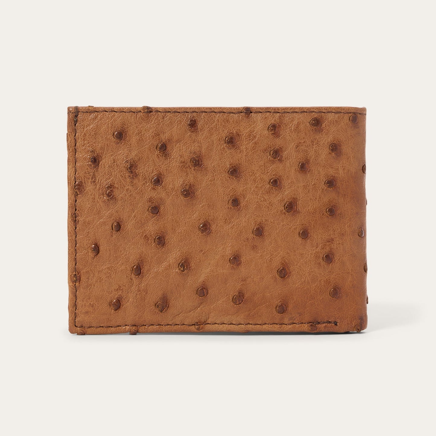 Ostrich Bi-Fold Wallet | Stetson Antique Cognac