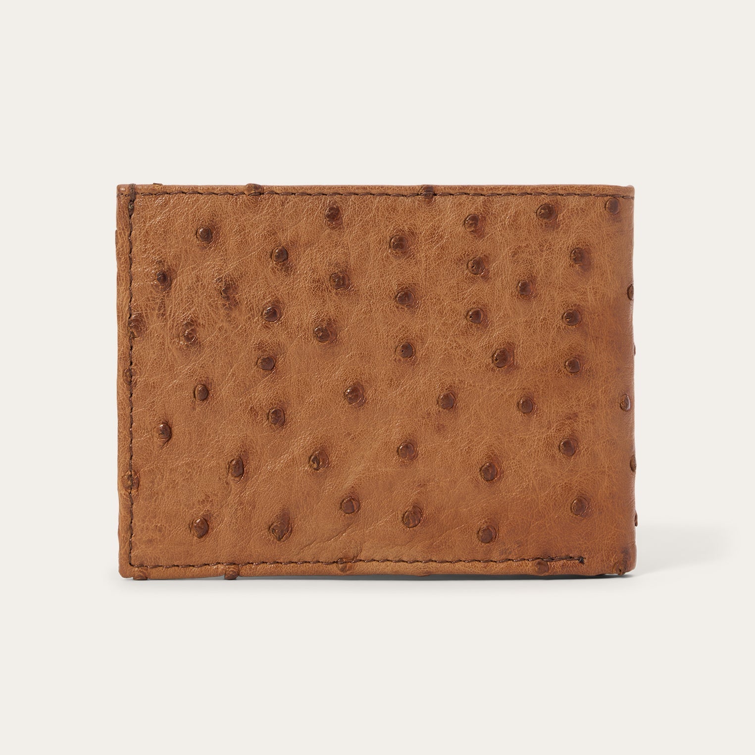 Ostrich Bi-Fold Wallet | Stetson Antique Cognac