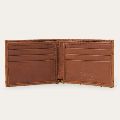 Ostrich Bi-Fold Wallet | Stetson Antique Cognac
