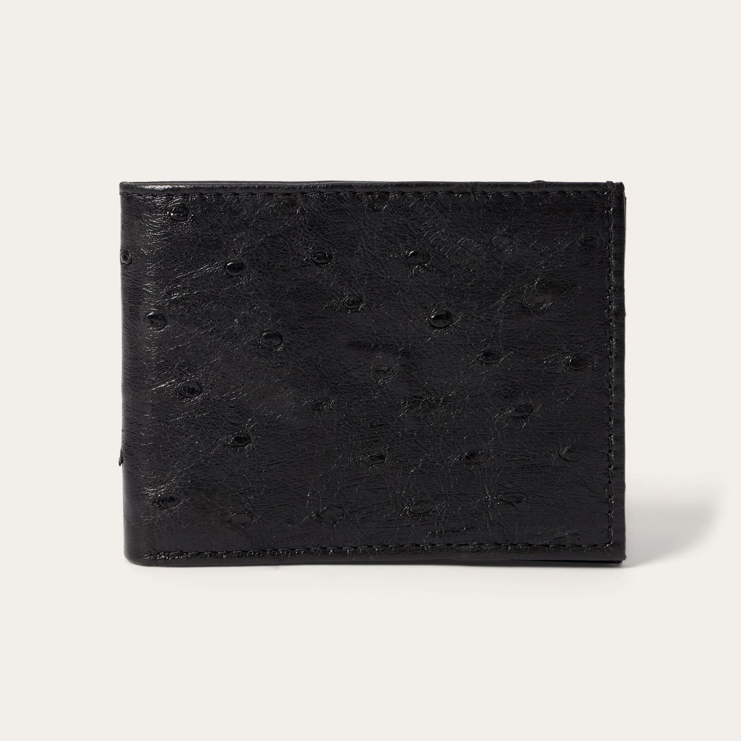 Ostrich Bi-Fold Wallet | Stetson Black Classic