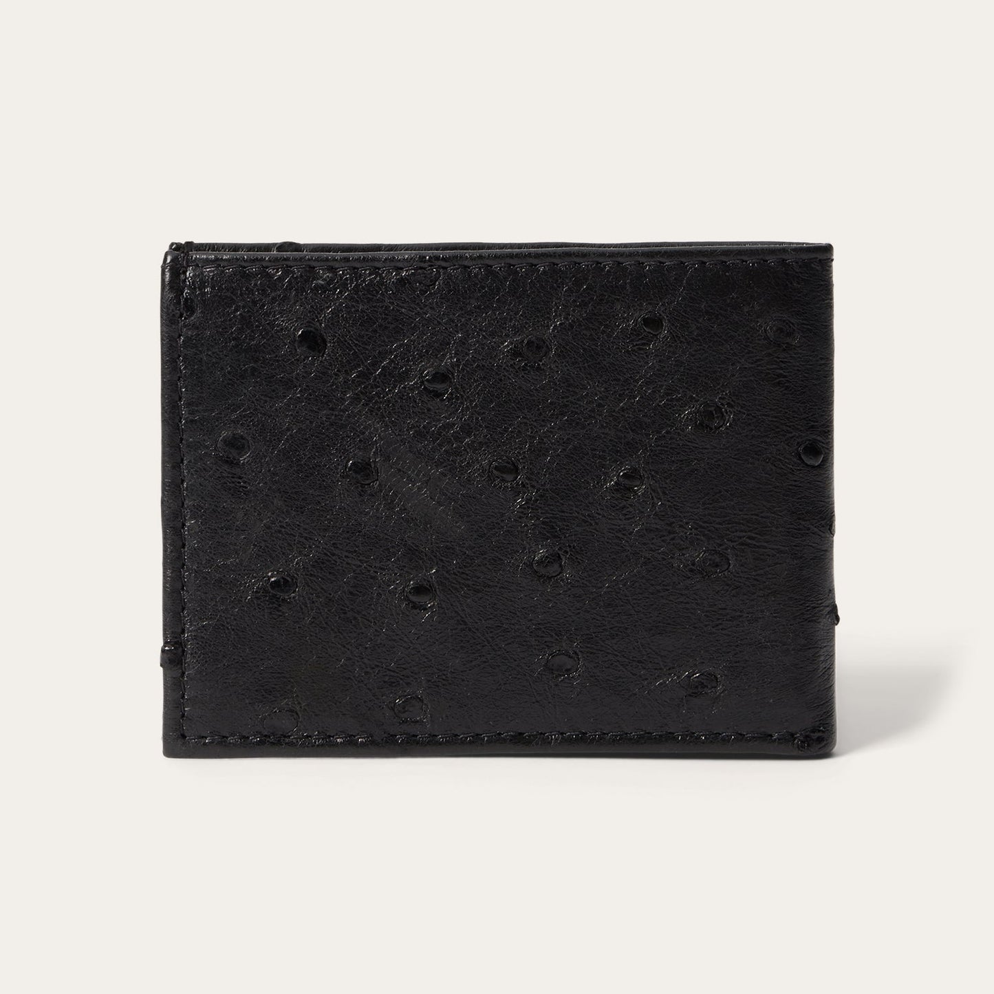 Ostrich Bi-Fold Wallet | Stetson Black Classic