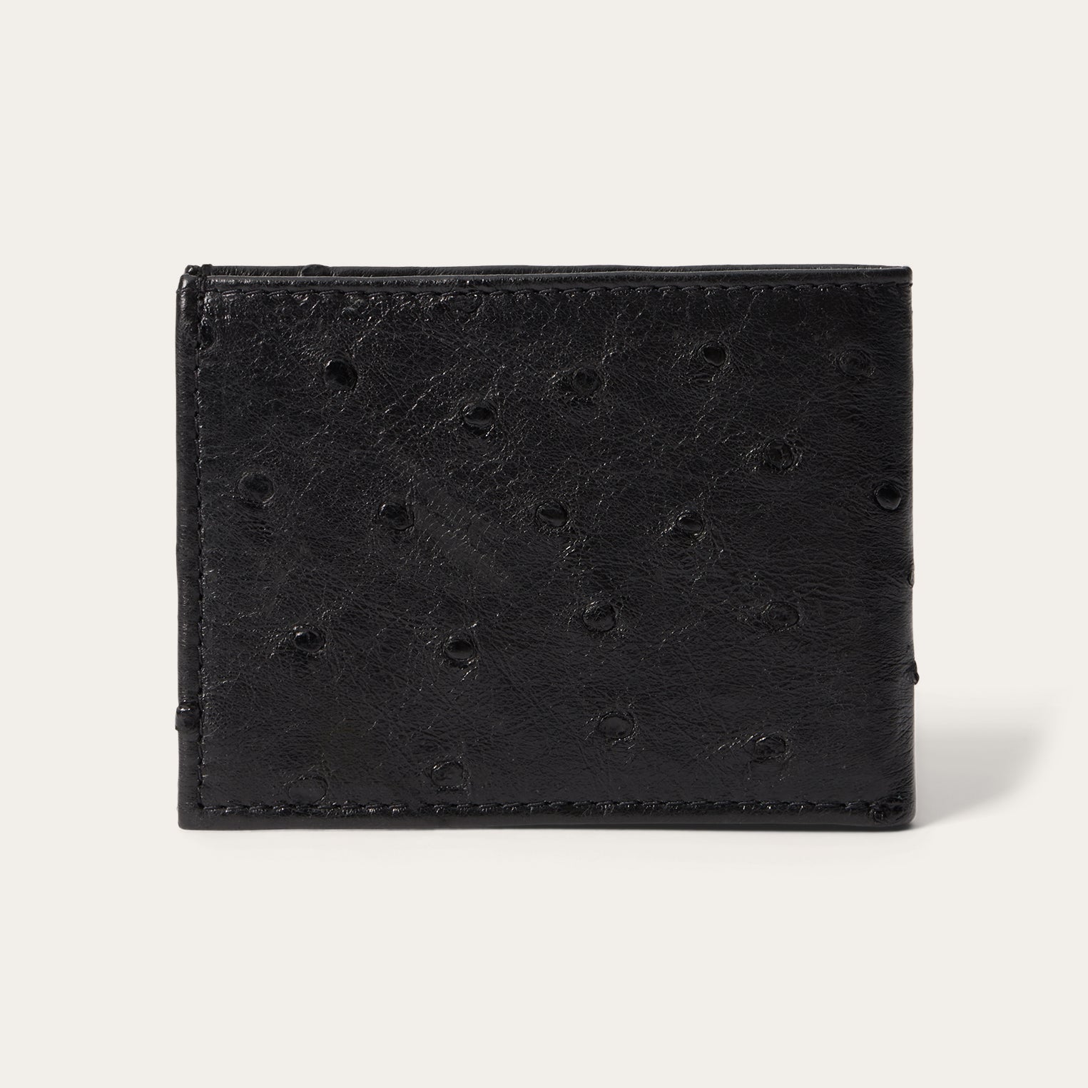 Ostrich Bi-Fold Wallet | Stetson Black Classic