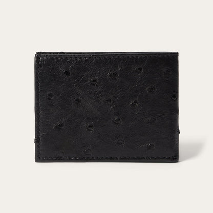 Ostrich Bi-Fold Wallet | Stetson Black Classic