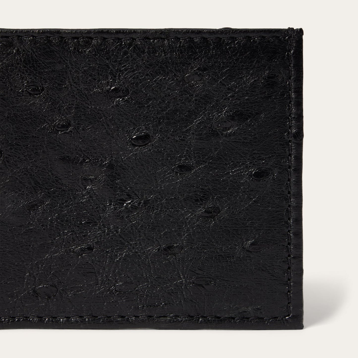 Ostrich Bi-Fold Wallet | Stetson Black Classic