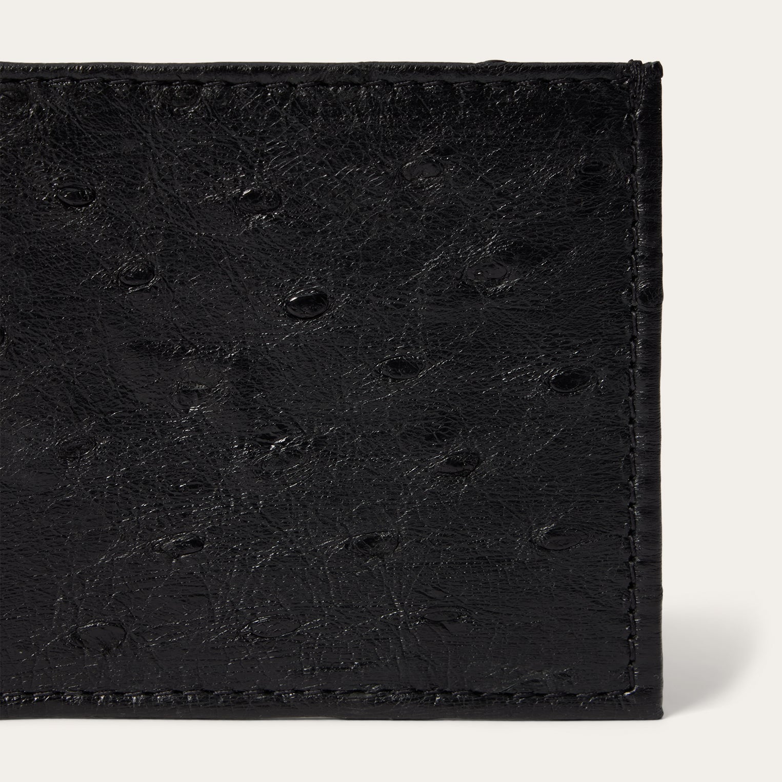Ostrich Bi-Fold Wallet | Stetson Black Classic