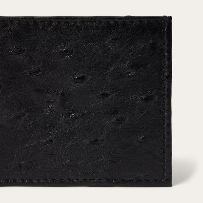 Ostrich Bi-Fold Wallet | Stetson Black Classic