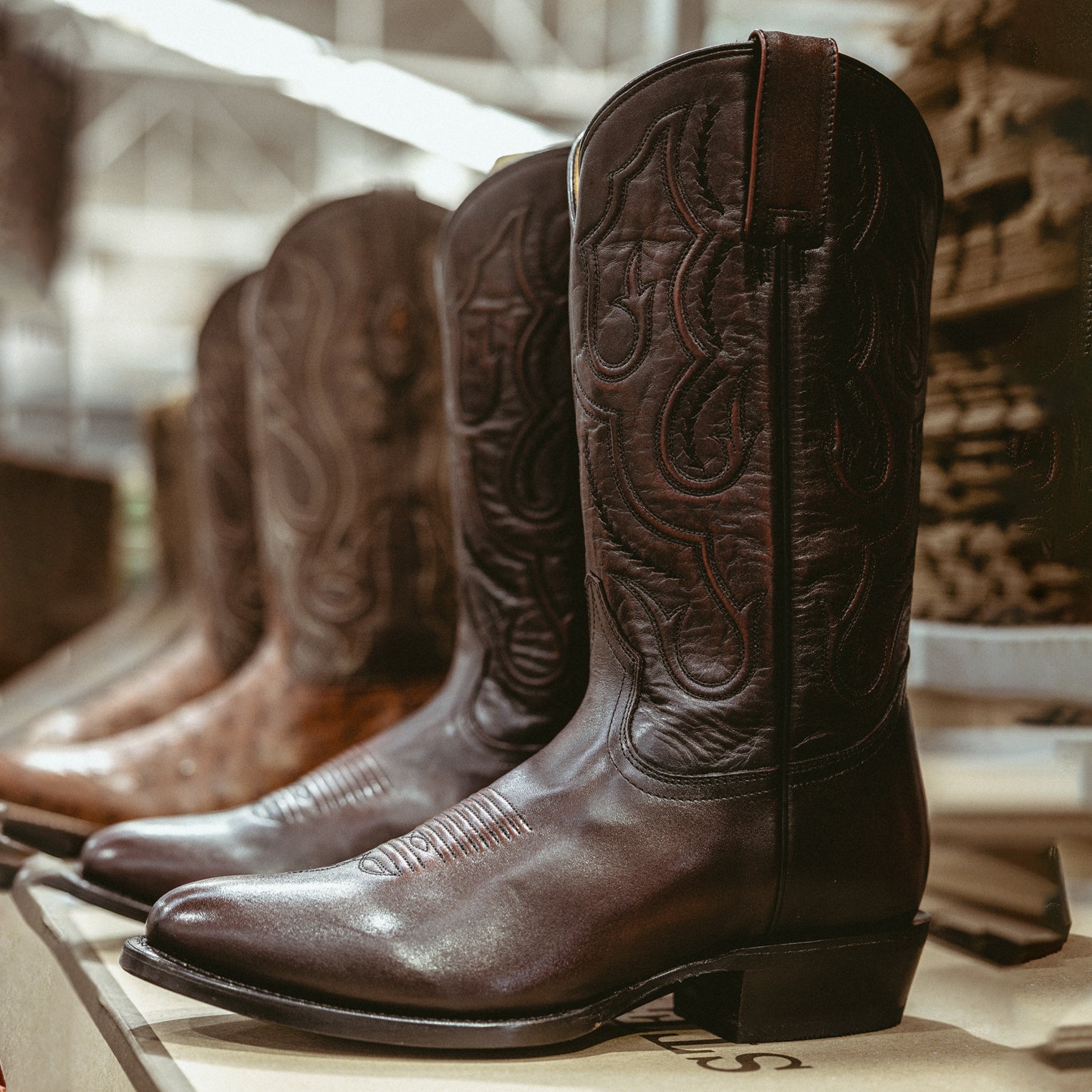 Carlisle Western Boots | Stetson Burnished Brown