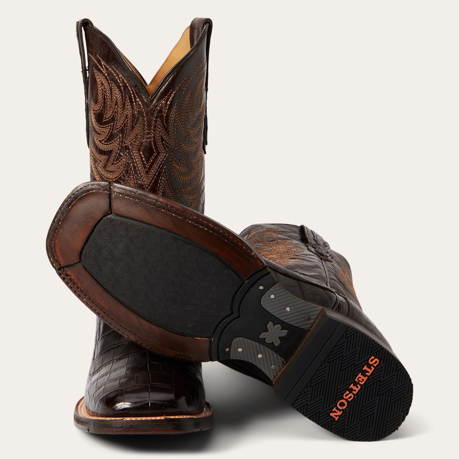 Aces Alligator Boots | Stetson Brown