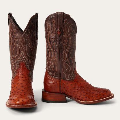 Ozzy Ostrich Boot | Stetson Brown