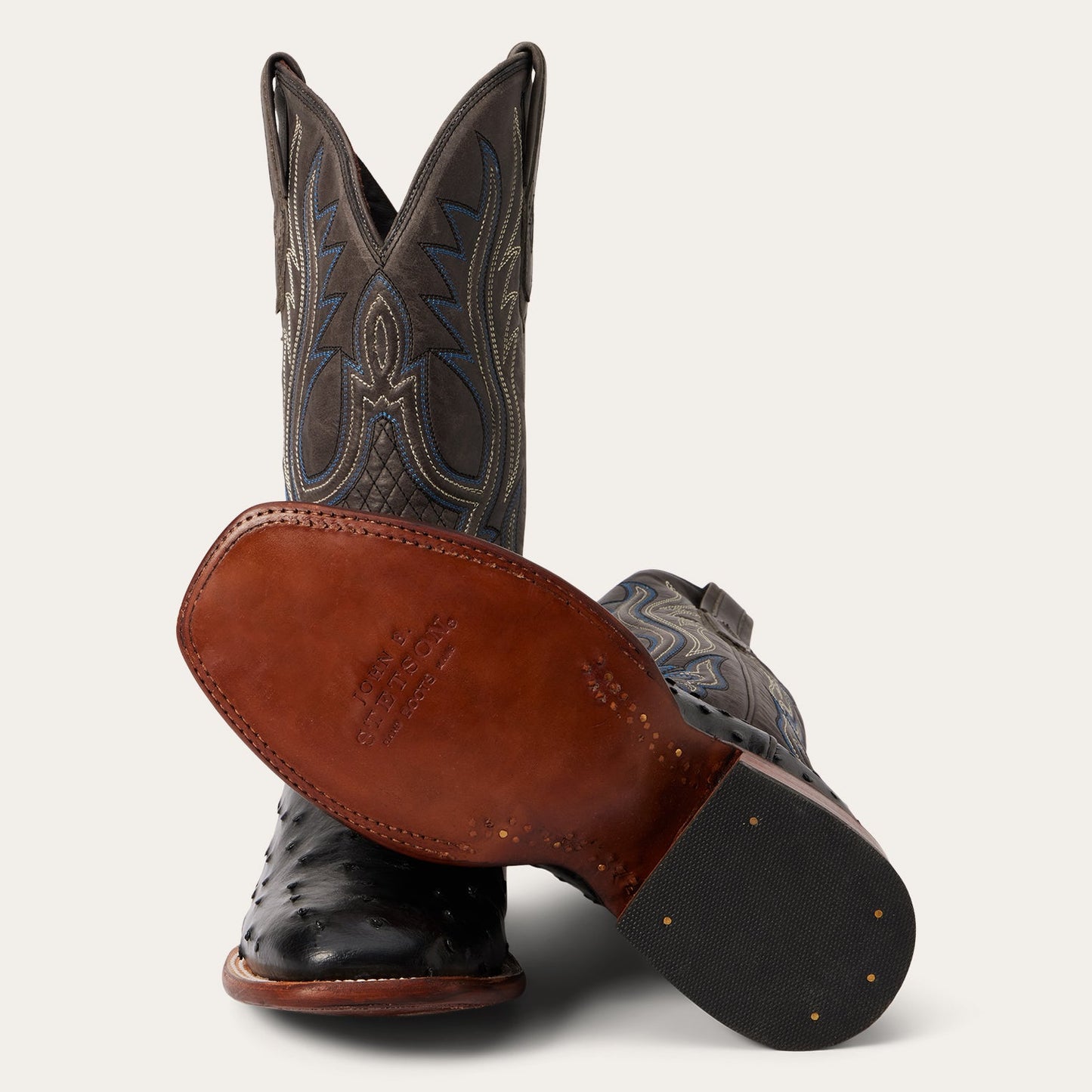 Ozzy Ostrich Boot | Stetson Black