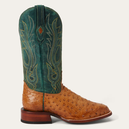 Ozzy Ostrich Boot | Stetson Tan