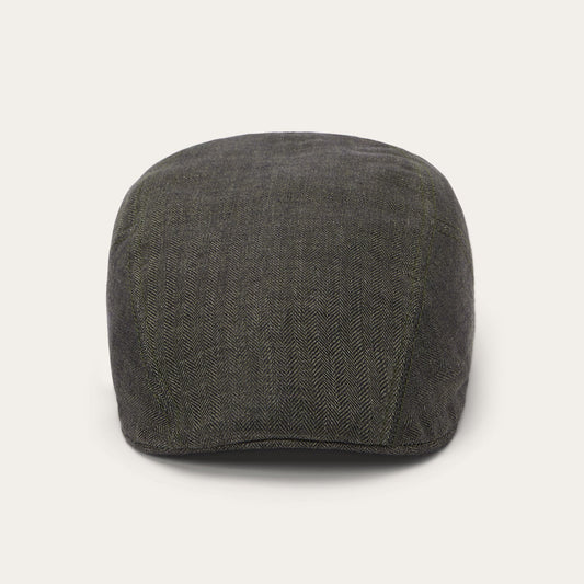 Herringbone Linen Ivy Cap | Stetson Olive Herringbone
